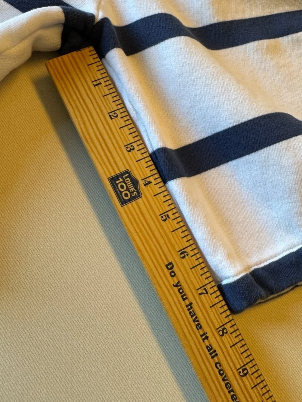 Polo Ralph Lauren Terry Sweat Shorts Mens Med White Blue Stripe Nautical Coastal